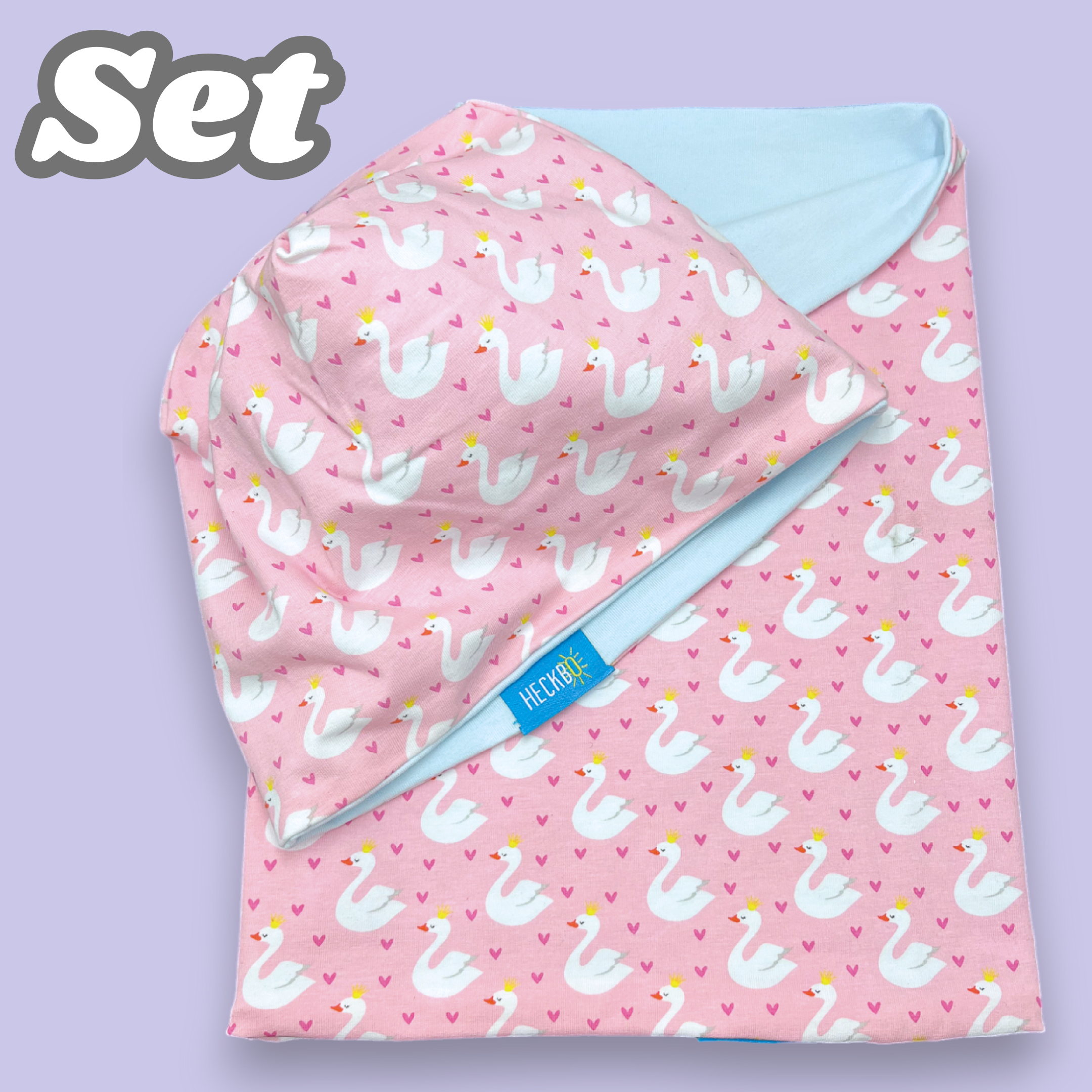 Set Beanie e Scaldacollo per Bambini - Cigno