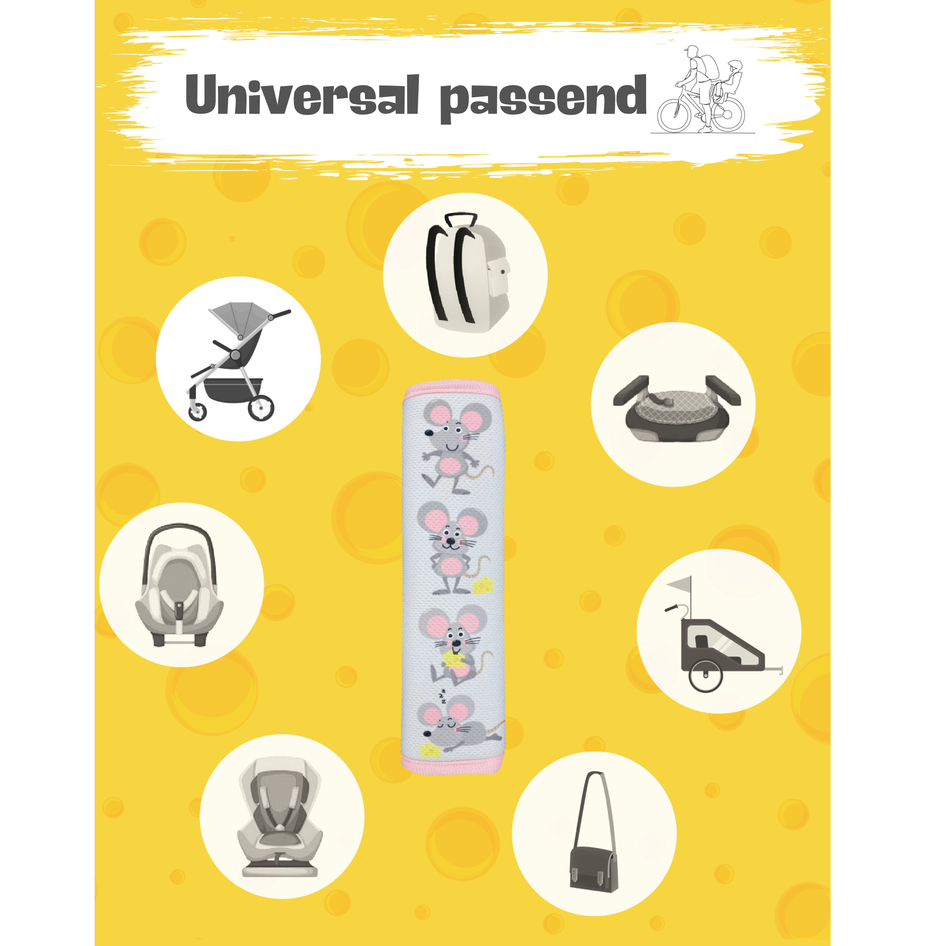 Protezione per cintura di sicurezza auto a forma di topo