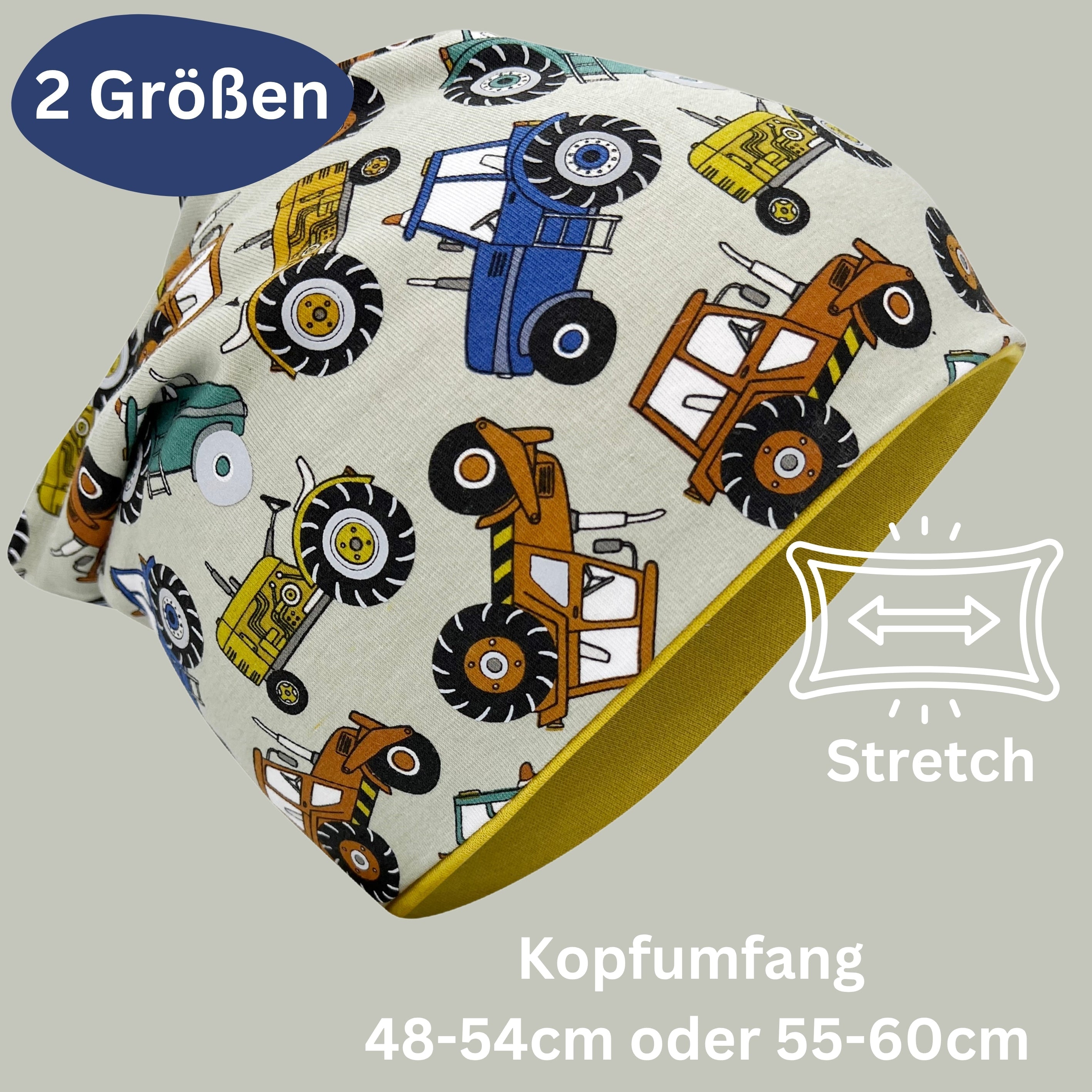 Completo cappello e scalda collo riflettente per bambino - Trattore