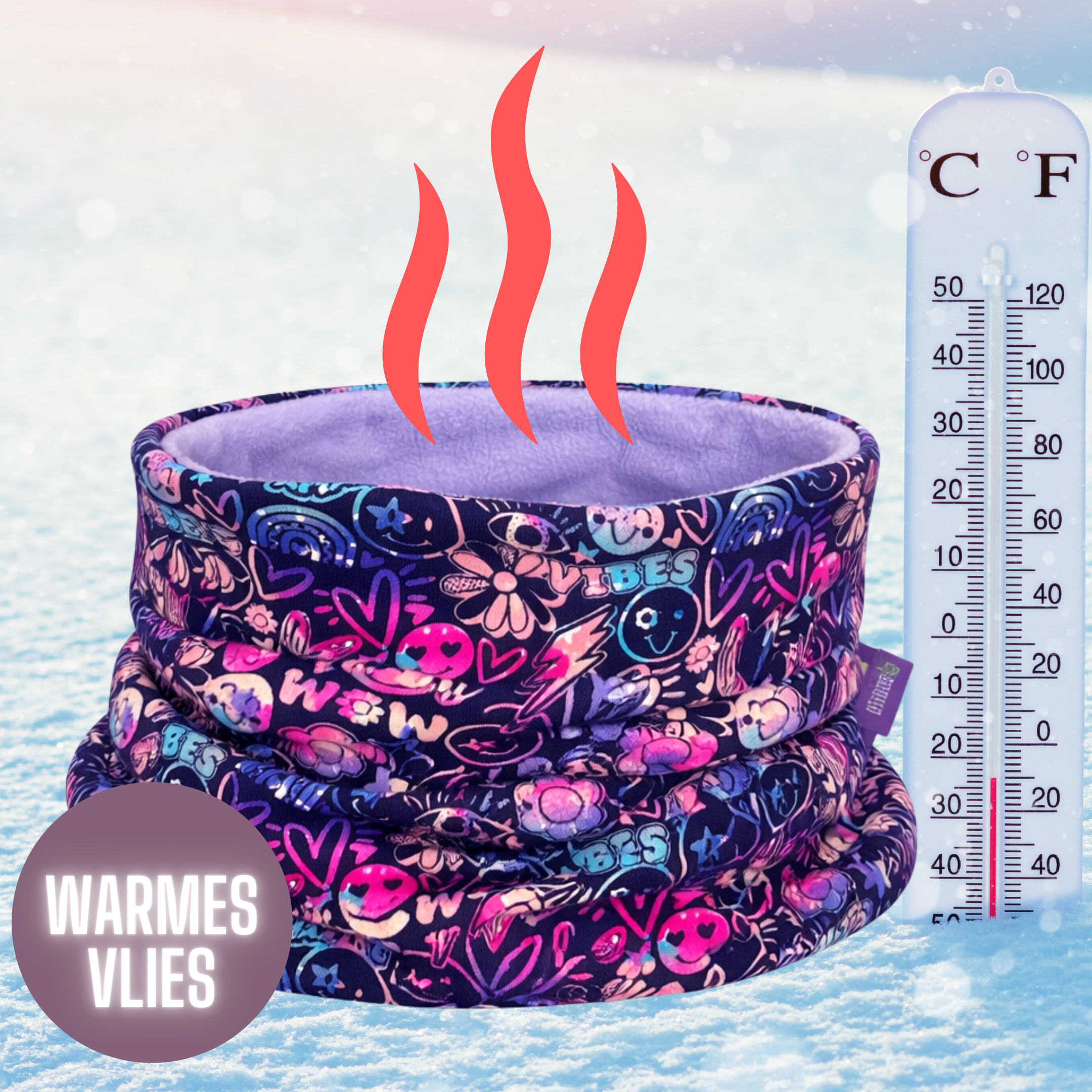 Berretto e scaldacollo per bambini - Flower Power